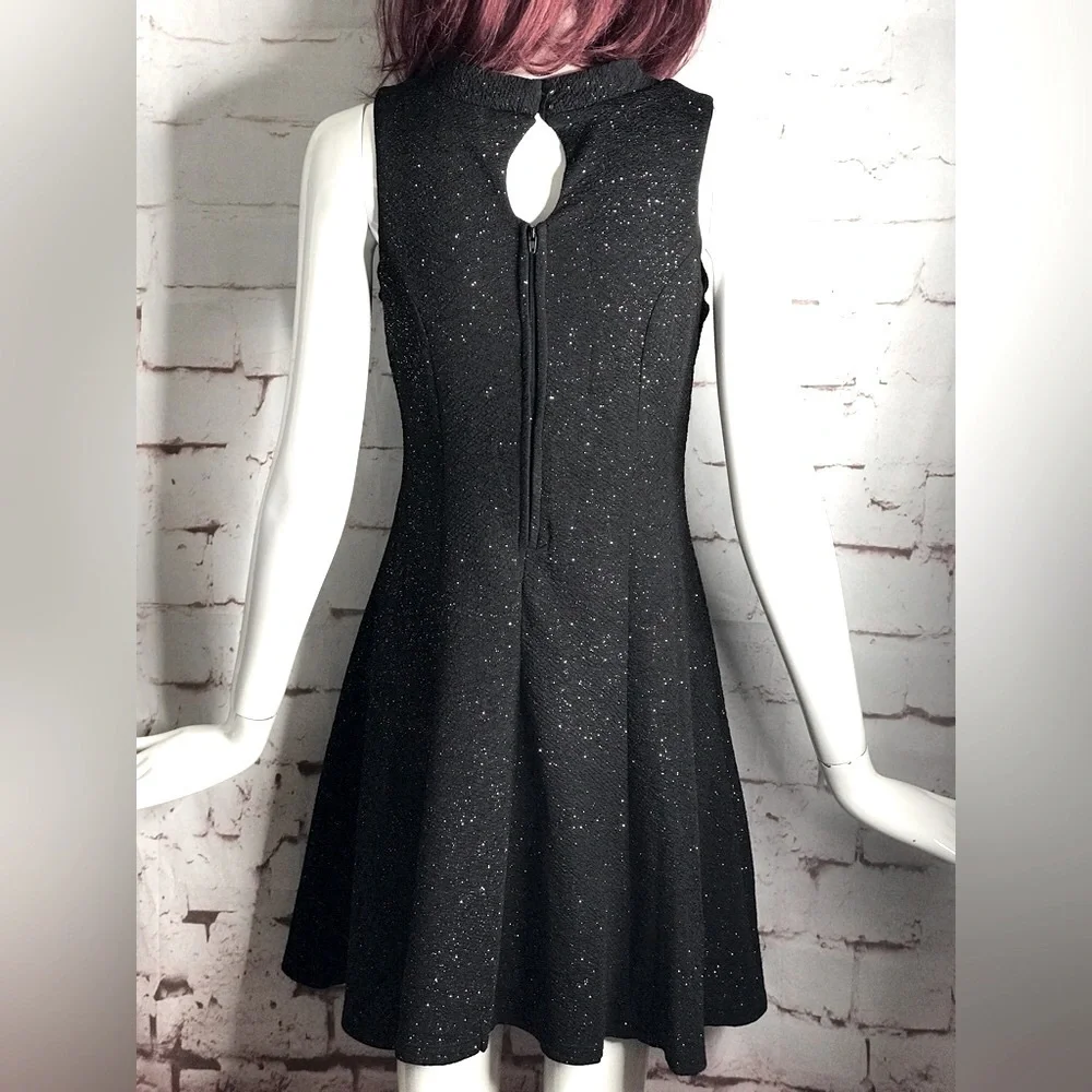 ZUNIE Multicolored Sparkly Black A-Line Keyhole Neck Party Dress GIRLS 16